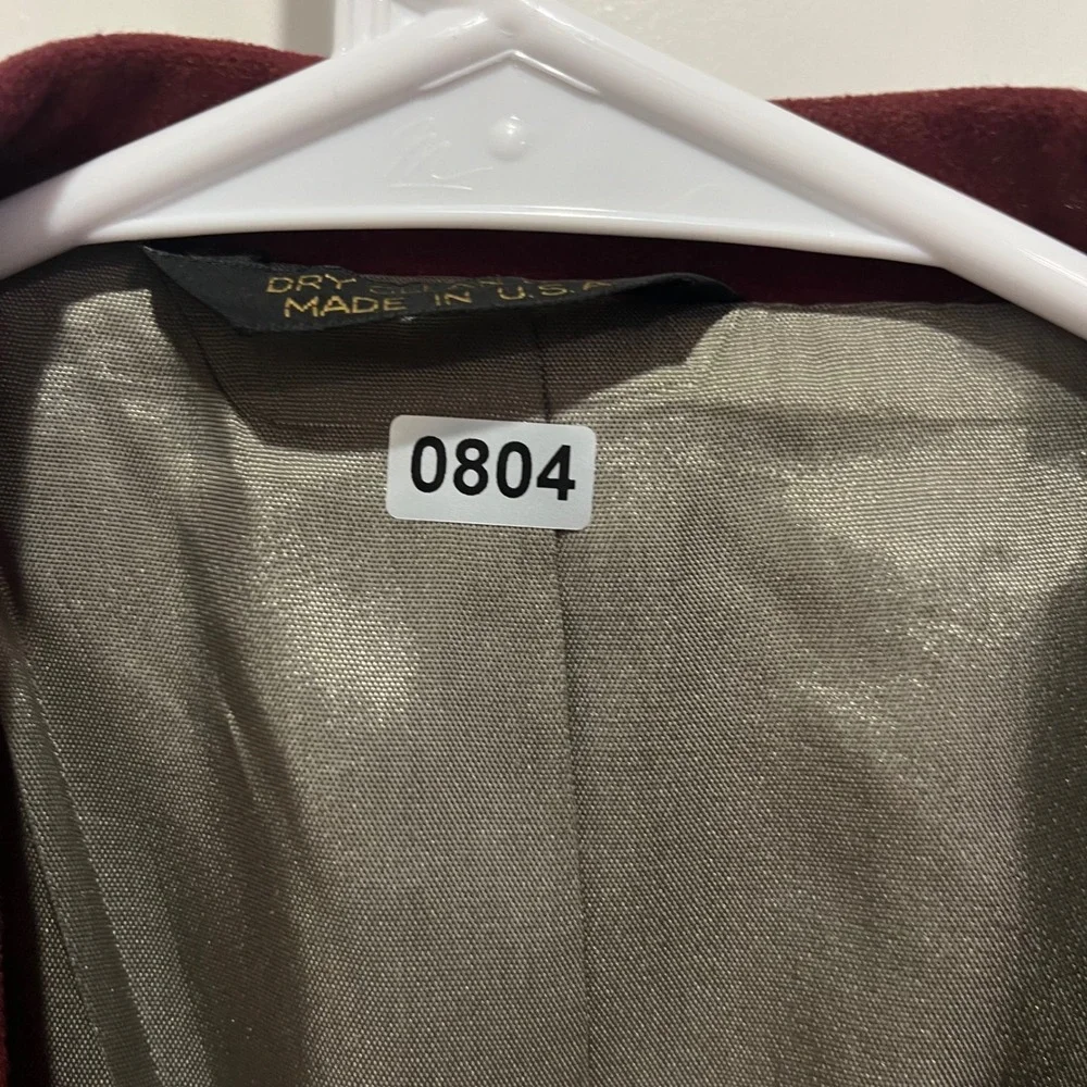 Vintage McGregor Men Burgundy Faux Suede Blazer Sport Coat 42R Made in USA Retro